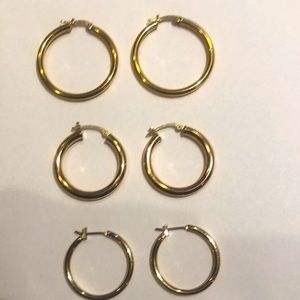 14K Gold Hoop Earrings